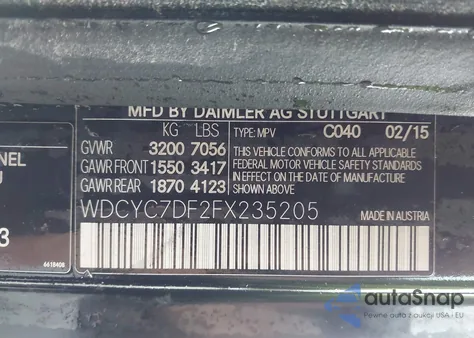 2015 Mercedes-Benz G 63 Amg 4Matic from USA, damaged, VIN WDCYC7DF2FX235205